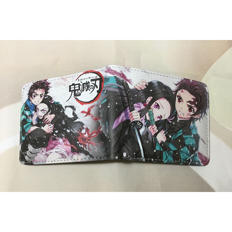 Ví Ngắn Gập Đôi In Hình Anime Kimetsu No Yaiba Tanjiro Kamado Giá Đỡ