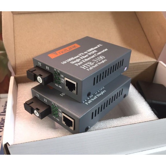 Bộ chuyển đổi quang điện Netlink 3100 AB - 1 Cặp - Kèm 2 Đầu FastConnect Converter quang 100Mbps