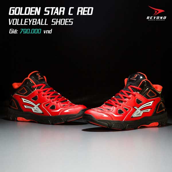 Giày Beyono Golden Star - giày bóng rổ và bóng chuyền ,ôm chân,nhẹ,chống trợt - hàng phân phối chính hãng