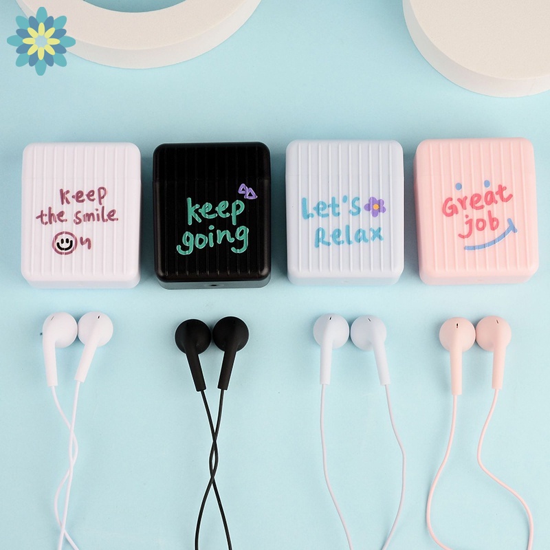 Tai Nghe Nhét Tai Bán Nguyệt Chất Lượng Cao Màu Hồng Dễ Thương Kèm Mic Phù Hợp Cho Điện Thoại OPPO Huawei VIVO Xiaomi apple