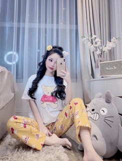 Đồ Bộ Thun Nữ Mặc Nhà Thời Trang