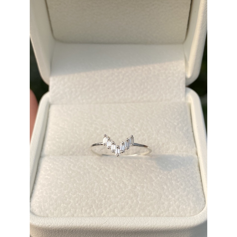 Nhẫn nữ bạc ta mặt trái tim ghép đơn giản - Trang sức bạc Evasilver