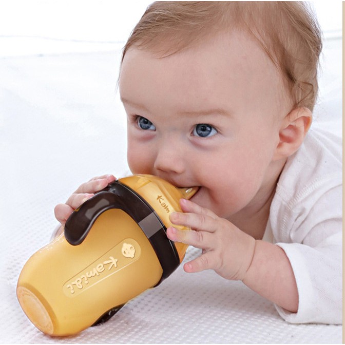 Bình sữa silicon KAMIDI Núm ti silicone mềm mại giải quyết vấn đề  bé lười ti bình, chỉ thích bú mẹ 150ml- 250ml