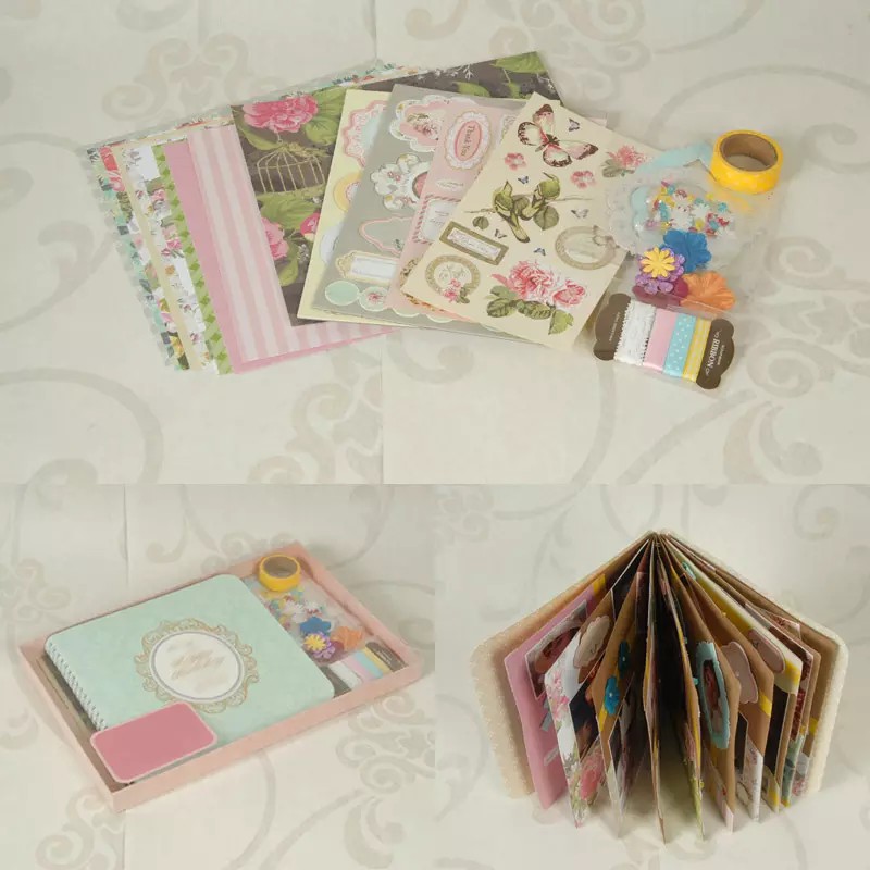  Album Ảnh Scrapbook Bộ Nhớ Du Lịch Cuốn Sách 1 Bộ Quà Tặng Ngày Valentine Tự Làm Album Ảnh Thủ Công Giấy DIY _123LIFEVN