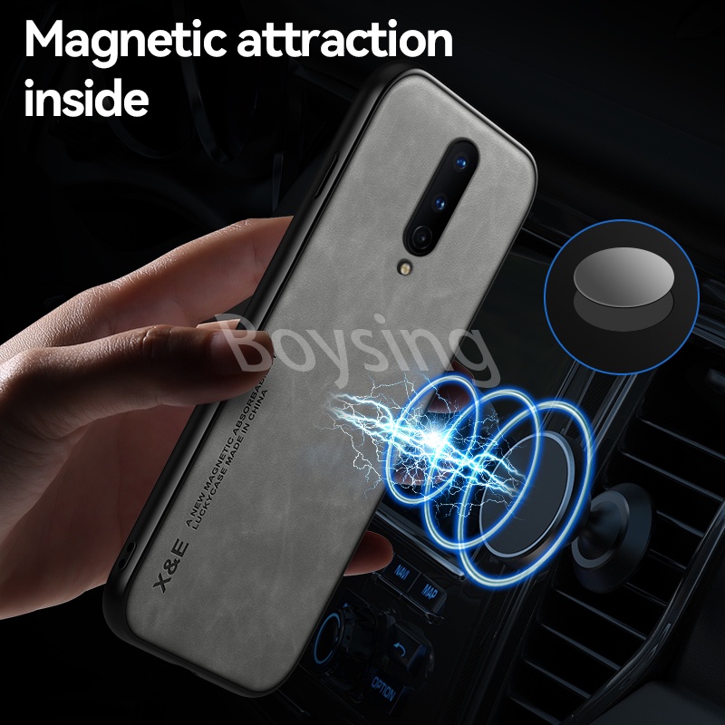 Ốp Điện Thoại TPU Mềm Chống Sốc Mặt Nhám Từ Tính Cho Oneplus 7 7T 8 9 Pro 9RT