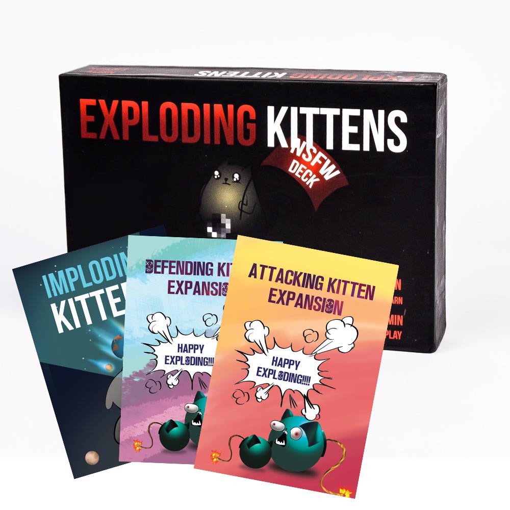 Set Mèo Nổ Tưng Bừng: Combo Mèo nổ Exploding Kittens + 4 Bản mở rộng (18+)