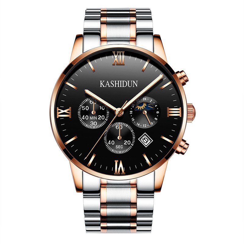 (SIÊU PHẨM) Đồng Hồ Nam Chạy 6 Kim KASHIDUN JAPAN Kim Dạ Quang Dây Thép Đúc Đặc_ Full Box | BigBuy360 - bigbuy360.vn