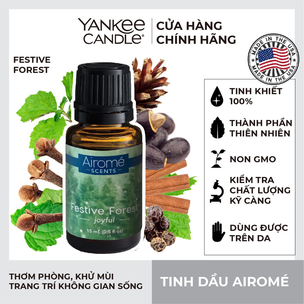 Tinh dầu Airomé Yankee Candle - Festive Forest Scents 15ml