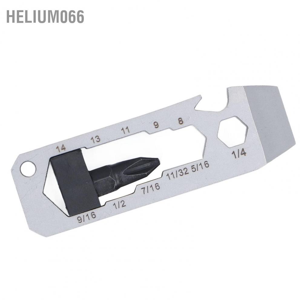 Móc khóa đa năng 7 trong 1   Dụng cụ mở chai cờ lê chéo bánh răng ngoài trời Thép không gỉ ngoài trời Multitool Helium066