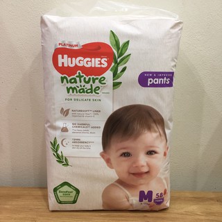 Tã quần Huggies Platinum Naturemade M58 (6 - 11kg)