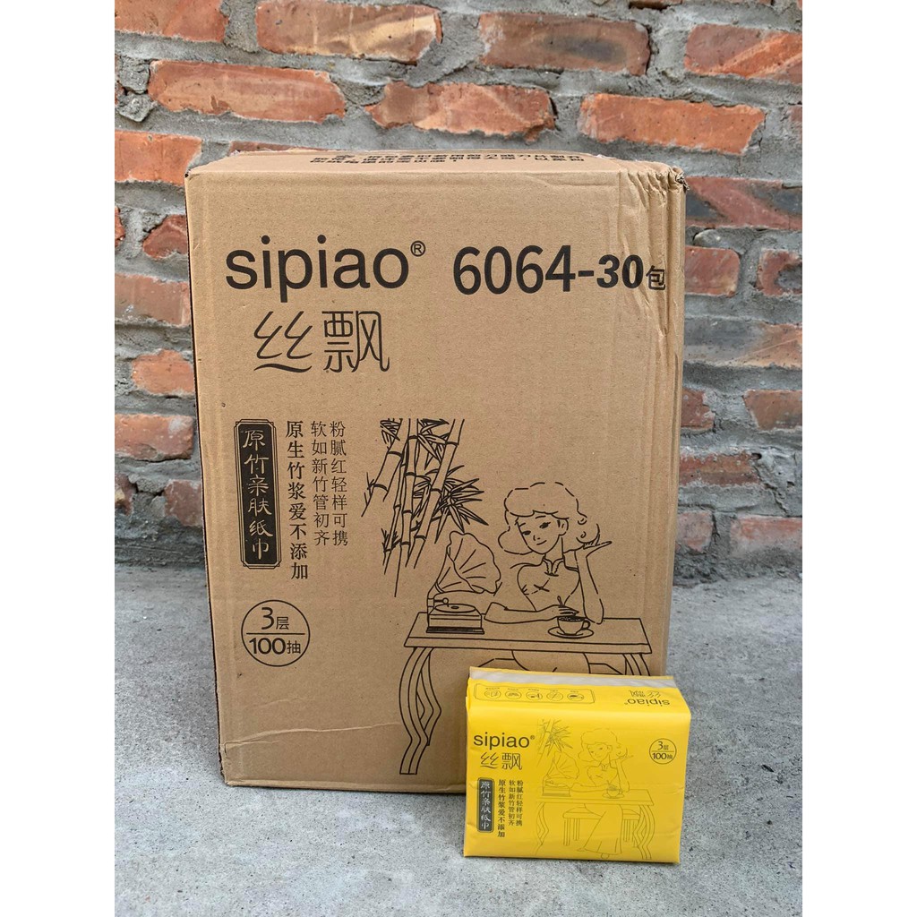 THÙNG 30 GÓI GIẤY ĂN GẤU TRÚC SIPIAO HÌNH CÔ GÁI MÃ 6064 NỘI ĐỊA TRUNG ( KHO BỈM NỘI ĐỊA TRUNG )