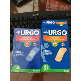 Băng dính cá nhân URGO hộp 102miếng( có 2loại màu da và trong suốt)