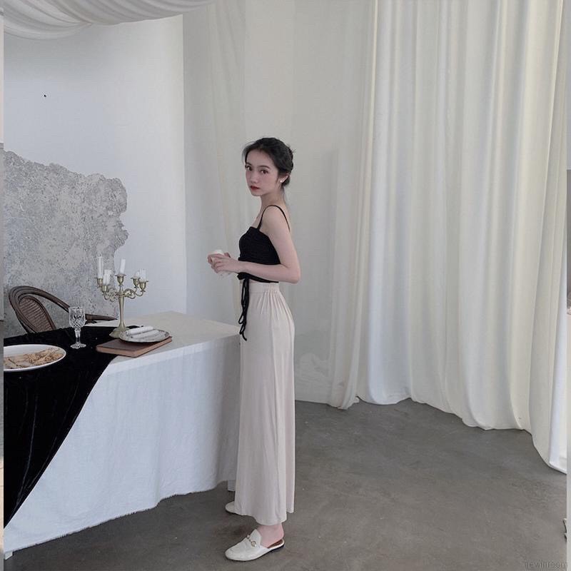 [ Mã WASTAPR giảm 10K đơn 50K] ÁO HAI DÂY NỮ RÚT DÂY 2 BÊN ULZZANG - CROPTOP 2 DÂY RÚT MÀU ĐEN TRẮNG | BigBuy360 - bigbuy360.vn