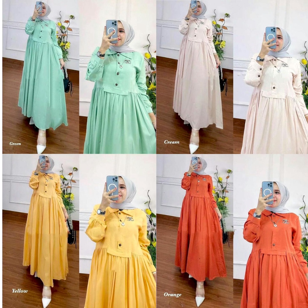 Stevaniii Đầm / Đầm Jumbo / Đầm Nữ Hàn Quốc / Đầm Trình Diễn / Quần Áo Mới Nhất / Đầm Jumbo / Đầm Jumbo Cho Phụ Nữ Hồi Giáo Phụ Nữ Nhập Khẩu Váy / Quần Áo Nữ / Quần Áo Nữ Hôm Nay