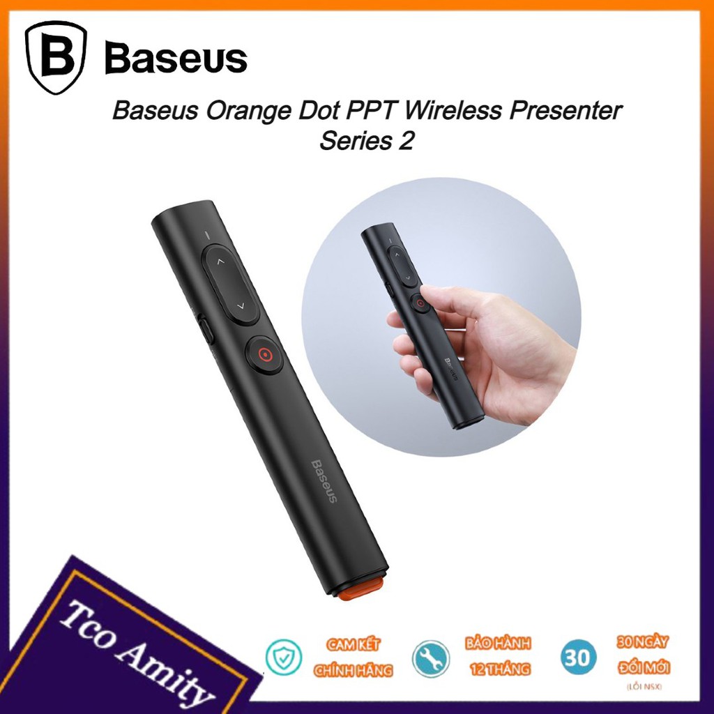 Bút Laser trình chiếu Baseus Orange Dot PPT Wireless Presenter Series 2 cho Laptop/ Macbook - Hàng chính hãng | BigBuy360 - bigbuy360.vn