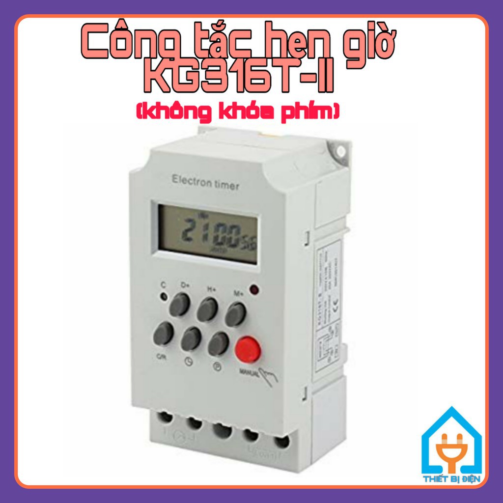 KG316, KG316T-II (25A/220V), CÔNG TẮC HẸN GIỜ THÔNG MINH