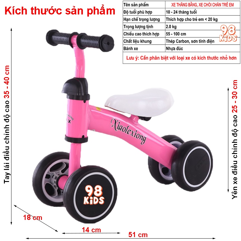 Xe Chòi Chân Cân Bằng Thăng Bằng 4 Bánh 3 Bánh Đồ Chơi Vận Động Cho Bé