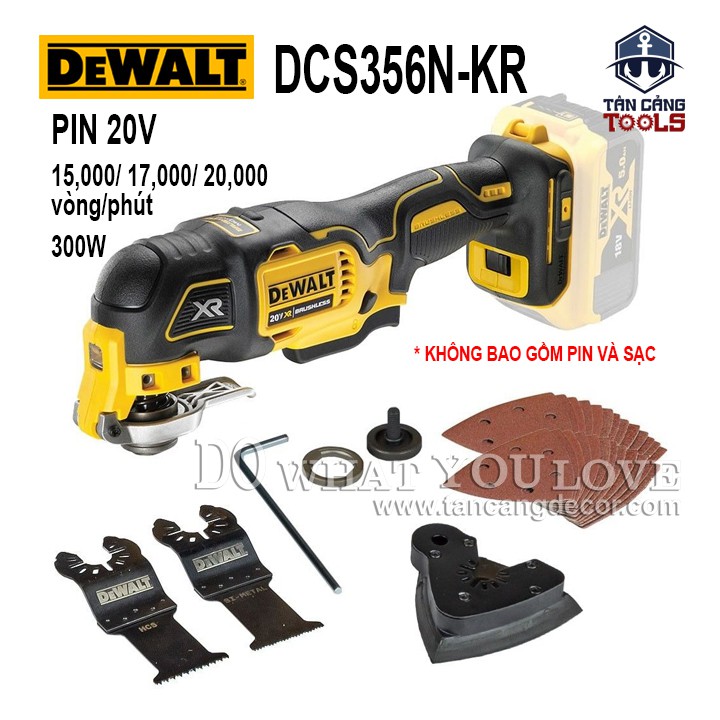 Máy Cắt Rung Đa Năng Dùng Pin Có Điều Tốc DeWalt 18V DCS356N ( Thân Máy )