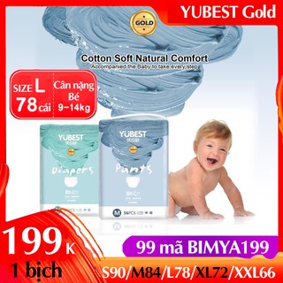 [HÀNG CHÍNH HÃNG] Bỉm YUBEST Gold nội địa Trung Quốc Dán/Quần size S90/M84/L78/XL72/XXL66