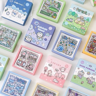 Set 20 tấm sticker Happy Day tách lẻ cute - hình dán phong cách Hàn Quốc