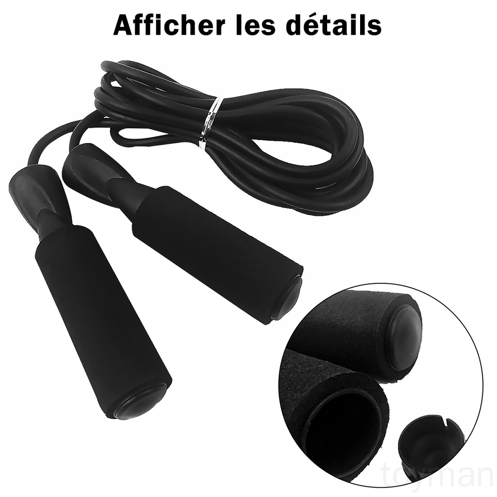 Dây nhảy tập thể dục có tay cầm chống trượt điều chỉnh được tiện dụng