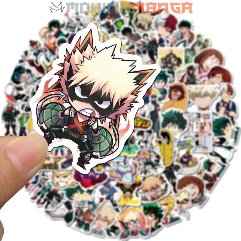 Sticker My Hero Academia miếng dán decal Học viện siêu anh hùng chống nước hình dán Midoriya Bakugou Todoroki All Might
