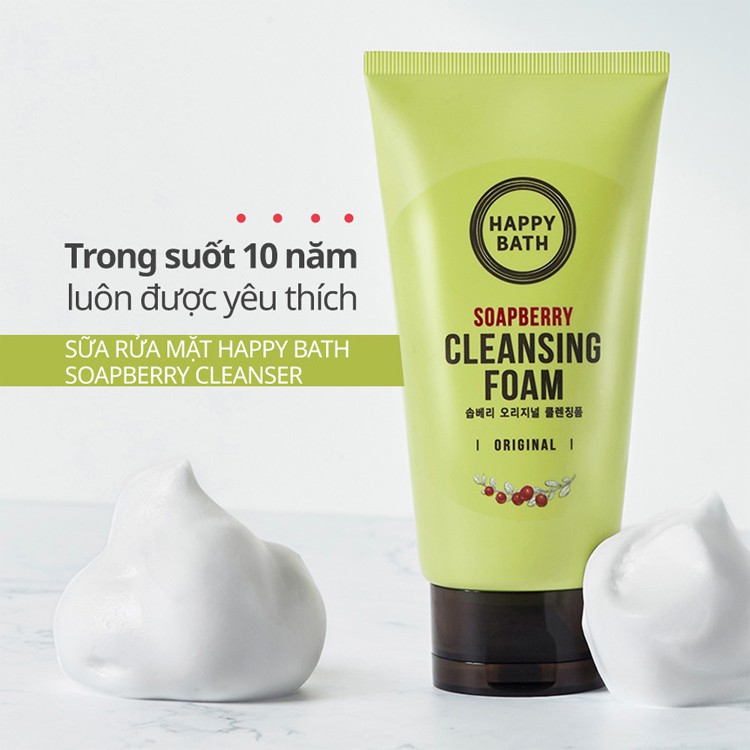 Sữa Rửa Mặt Happy Bath Cleansing Foam Soapberry 150g Daily Beauty Official