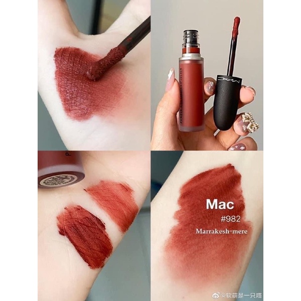 SON MAC POWER KISS LIQUID MÀU 982 MARRAKESH MERE