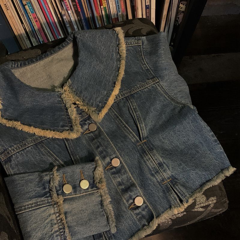 IMAODOU Bộ Áo Khoác + Chân Váy Xẻ Tà Xinh Xắn Theo Phong Cách Mùa Thu Retro Dành Cho Nữ