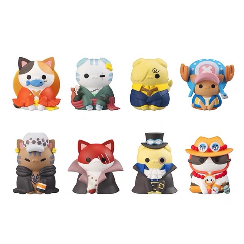 mô hình One Piece - mô hình Mèo One Piece chibi (Có clip, ảnh thật) Fx Anime Luffy Zoro Sanji Ace Sabo Nami Robin Choper