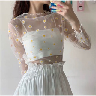 Áo voan hoa lưới kèm áo dây. 🍓🍓🍓