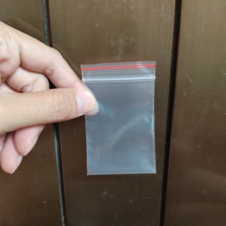 100 cái túi zip chỉ đỏ size 5x7