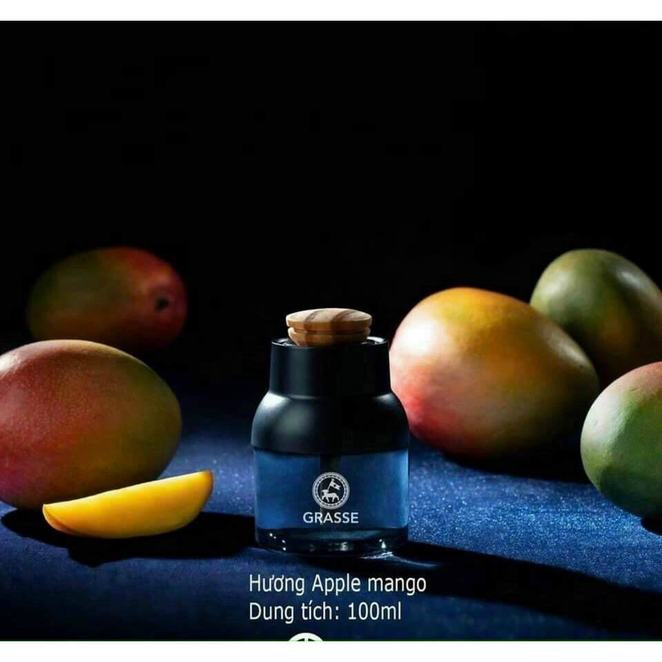 Nước hoa ô tô Grasse 100ml Hương Chery ( Hộp Xanh ) Thơm Dịu, kiểu dáng sang trọng