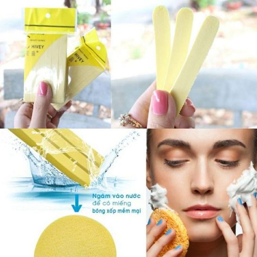 Miếng mút rửa mặt bọt biển của nhật
