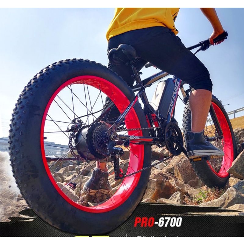 Xe đạp điện thể thao fat boy bánh to cực ngầu pinlithium 22kg
