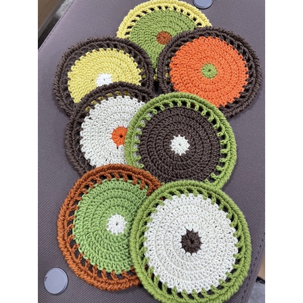 Lót ly, lót cốc móc len handmade style vintage