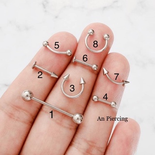 1 chiếc khuyên bằng thép y tế JOLLY dùng trong xỏ khuyên piercing