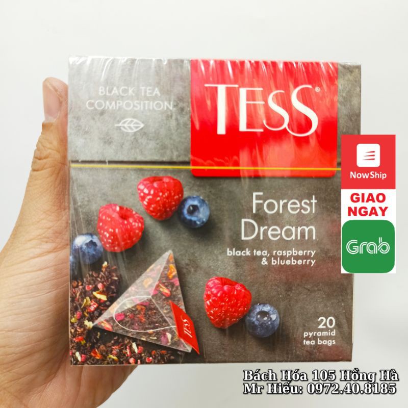 Trà Tess Forest Dream hộp 20 gói - vị Việt Quất, Mâm Xôi