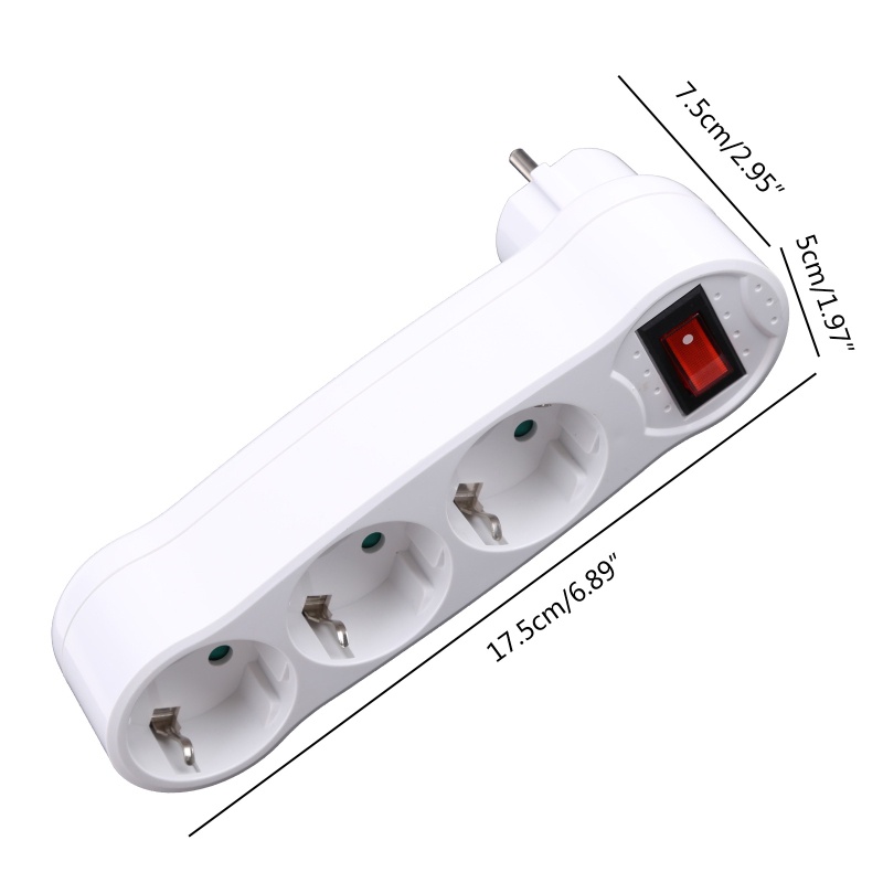 Ổ Cắm Điện 2 Chấu 3 Chấu Phích Cắm EU Tiện Dụng