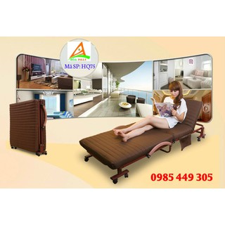 Giường gấp kiểu hàn quốc hq75 khuyến mại ga, gối, túi phủ chống bụi