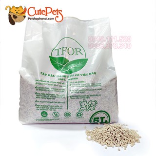 Cát đậu nành hữu cơ TFOR 6L Cát vệ sinh mèo đổ được bồn cầu - Cutepets