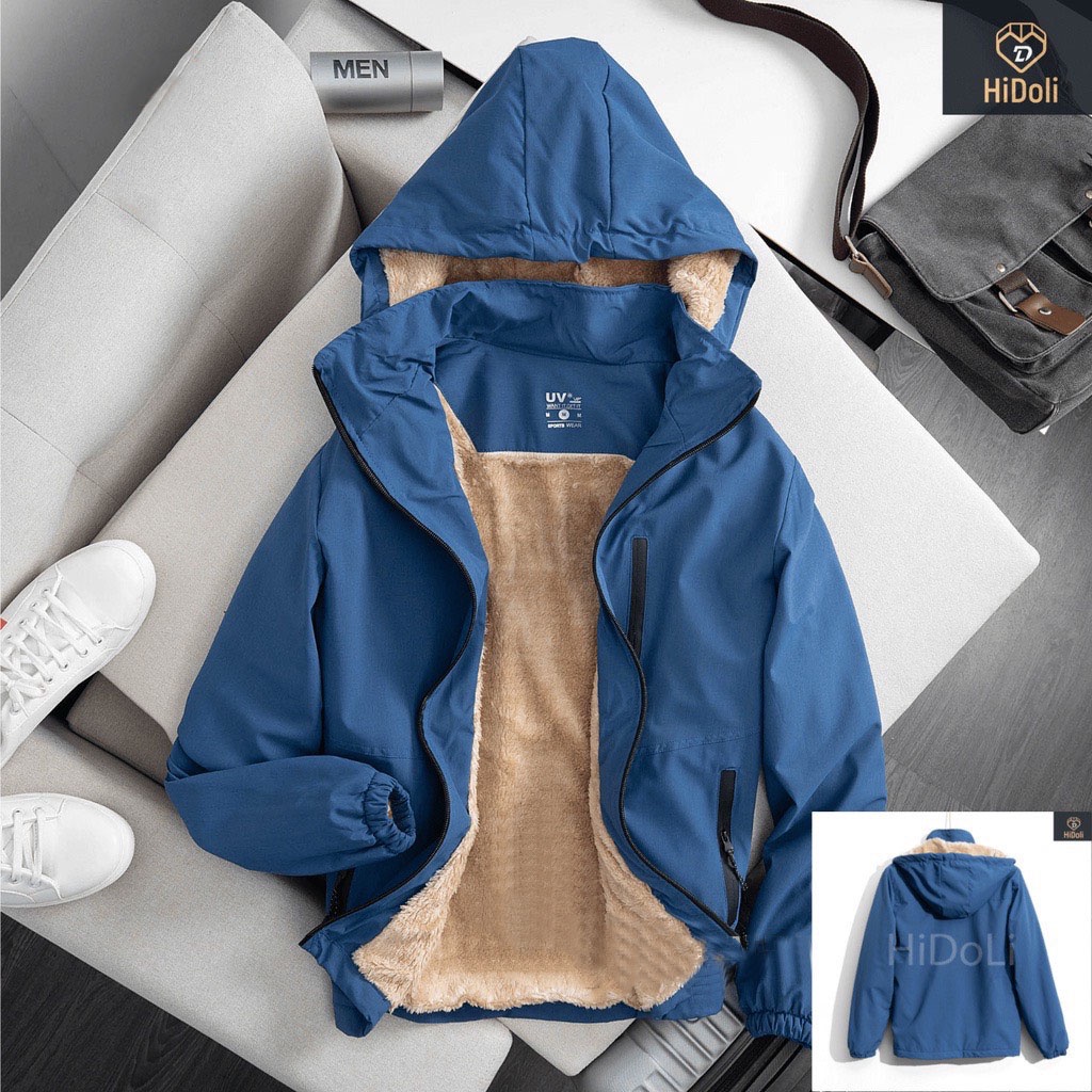 Áo gió nam nữ lót lông tráng bạc chống nước, cản gió cao cấp chuẩn hãng HIDOLI,áo khoác gió unisex