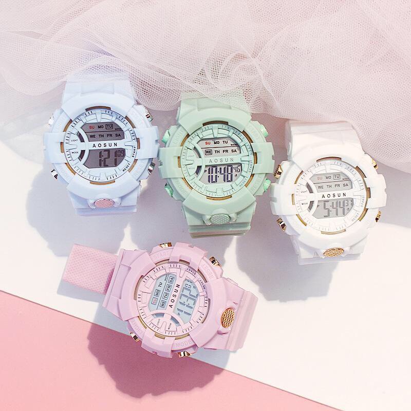 Đồng hồ điện tử nam nữ AOSUN Q121 mẫu mới tuyệt đẹp | BigBuy360 - bigbuy360.vn