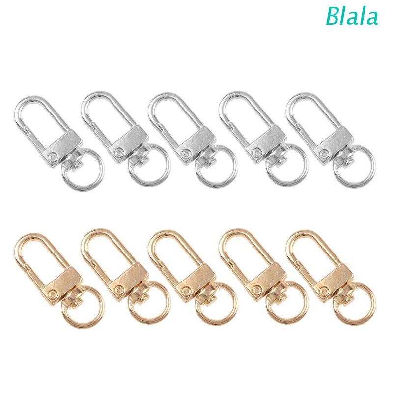 Set 5 móc khóa dạng xoay màu vàng / bạc bền bỉ chuyên dụng cho làm trang sức