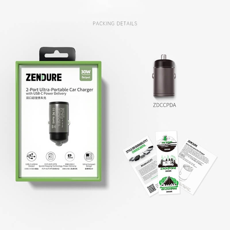 TẨU SẠC 30W CHO XE HƠI ZENDURE SIÊU NHỎ