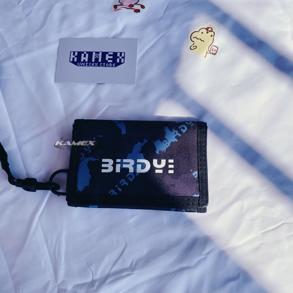 Ví Birdy họa tiết Blue Black Camo + tặng kèm dây đeo - Kamex backpack