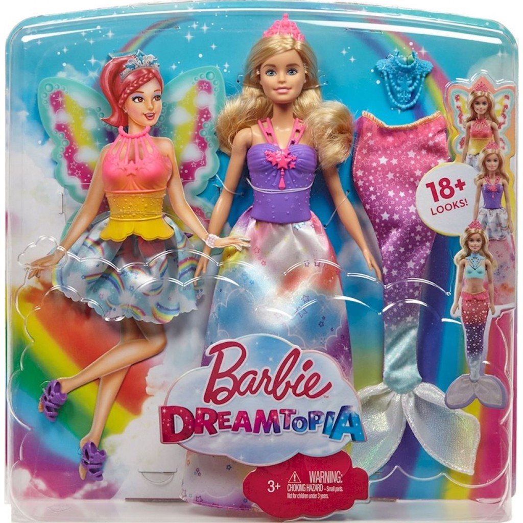 Bộ búp bê Barbie tiên cá Dreamtopia18 kiểu – chính hãng 100%