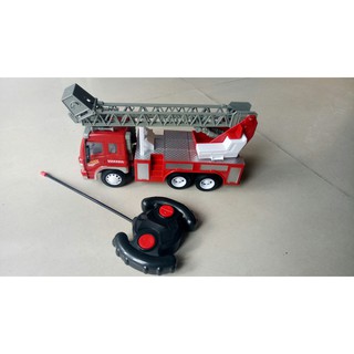Xe cứu hỏa có thang leo hãng shi jian điều khiển từ xa sử dụng pin tiểu