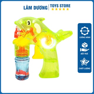 Cá heo thổi bong bóng 🔥LÂM DƯƠNG TOYS🔥 Súng đồ chơi bắn bong bóng xà phòng hình cá heo cho bé, nhiều màu sắc lựa chọn