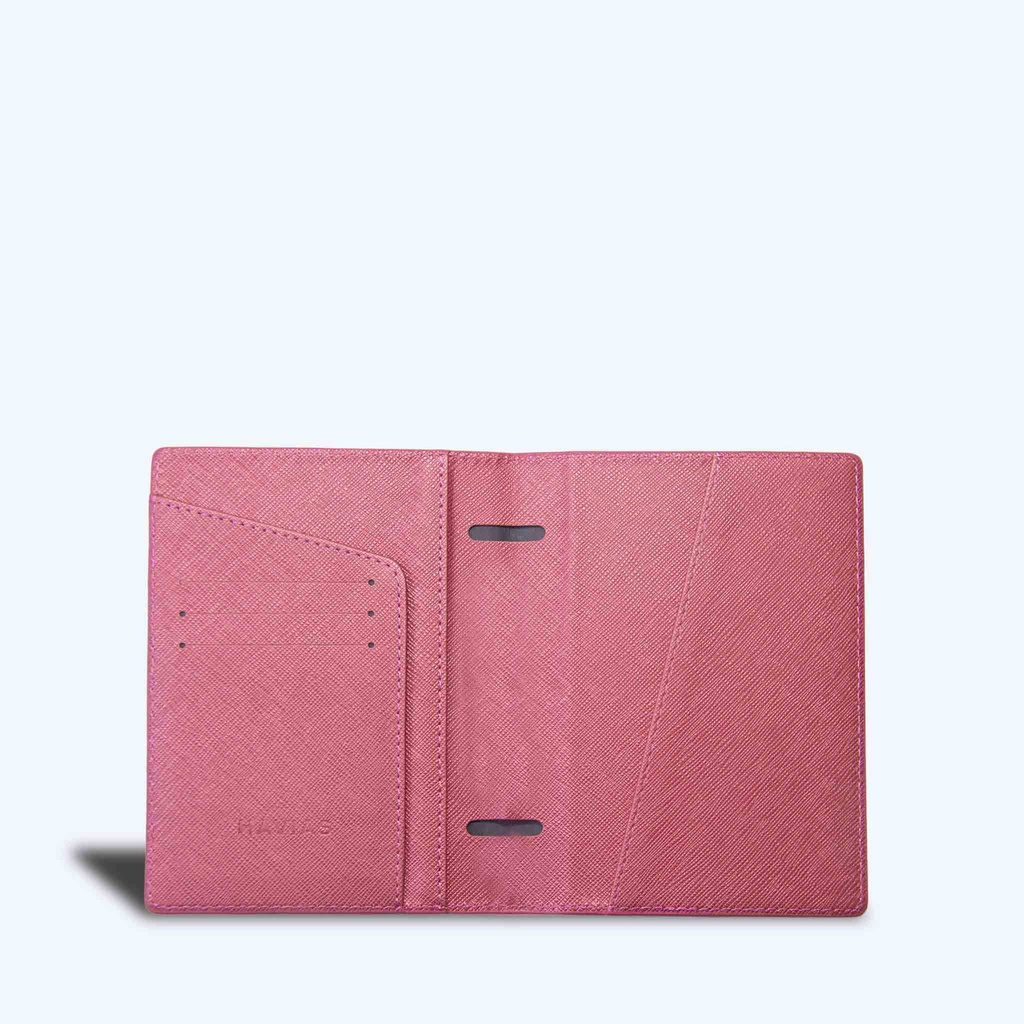 VIA HAVIAS bao đựng Passport da bò Saffiano Ý nhập khẩu 100% chống trày chống nước